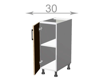 kuchynska dolna skrinka sirka 30 cm 1 dvierka a8qw8buvubtjeoxv