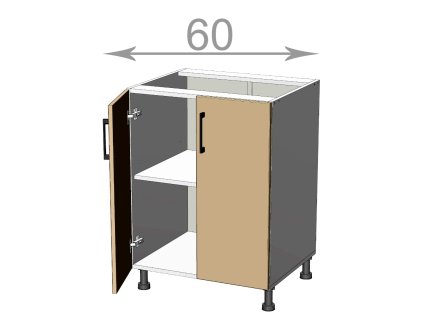 kuchynska dolna skrinka sirka 60 cm 2 dvierka slndiymbk2s9rkrt