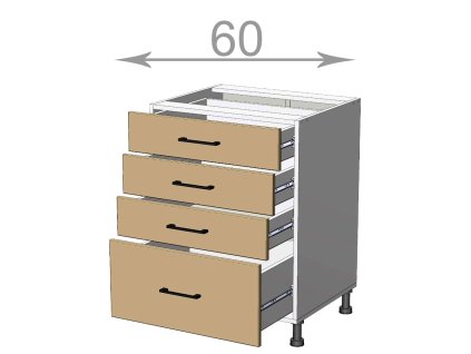 kuchynska dolna skrinka so zasuvkami sirka 60 cm 4 zasuvky 5qq4ls2lkundcmu5