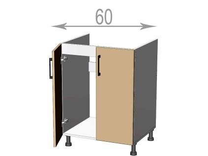 kuchynska dolna drezova skrinka sirka 60 cm 2 dvierka 5qayhnooycqgpboj