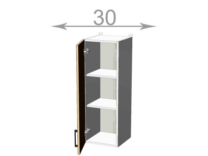 kuchynska horna vysoka skrinka sirka 30 cm 1 dvierka 099gyhpokcvm2aso