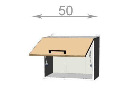 kuchynska horna skrinka nad digestor sirka 50 cm 1 dvierka oecwkkkj6tst8sum