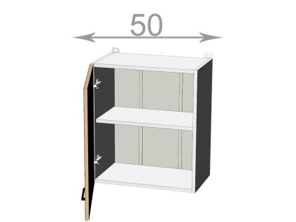 kuchynska horna vysoka skrinka nad digestor sirka 50 cm 1 dvierka 5scaajdawuaizzwk