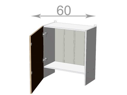 kuchynska horna vysoka skrinka nad digestor sirka 60 cm 1 dvierka pre vstavane digestory eaufqhywce5kedji