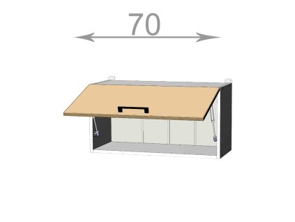 kuchynska horna vyklopna skrinka sirka 70 cm 1 dvierka e1k1nbtkvlrxmlkj