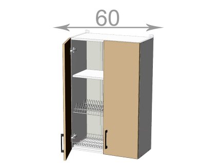 kuchynska horna vysoka skrinka s odkvapkavacom sirka 60 cm 2 dvierka ko5eczibsj0qexik
