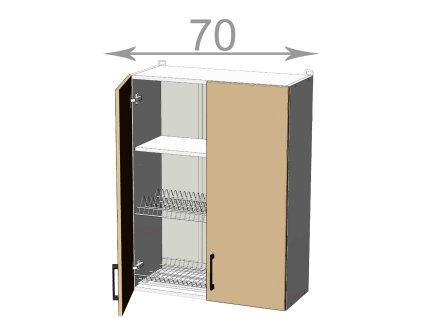 kuchynska horna vysoka skrinka s odkvapkavacom sirka 70 cm 2 dvierka 2x0tcrzk4rcczlft