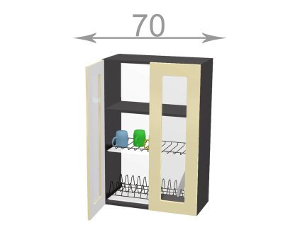 kuchynska horna vysoka vitrina s odkvapkavacom sirka 70 cm 2 dvierka xpmsbafktmf1sjas