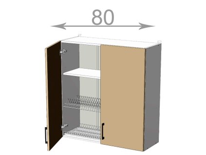 kuchynska horna vysoka skrinka s odkvapkavacom sirka 80 cm 2 dvierka fzzebffly56zixcp