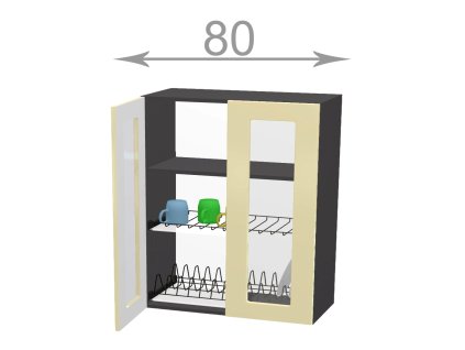 kuchynska horna vysoka vitrina s odkvapkavacom sirka 80 cm 2 dvierka aqg08b7kfvqgfsso
