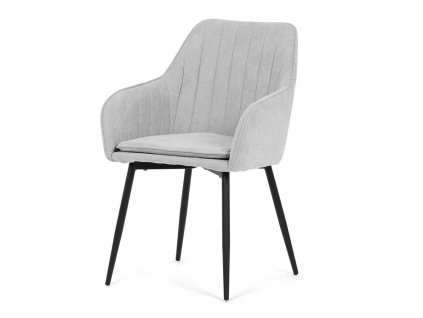 Jídelní židle, šedá, hladká látka, DCL-221 SIL2 (Barva Šedá)