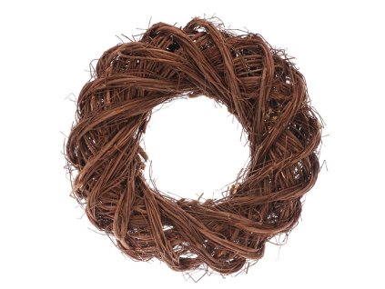 Věnec proutěný - pr. 25 cm, přírodní hnědá (Barva Hnědá)