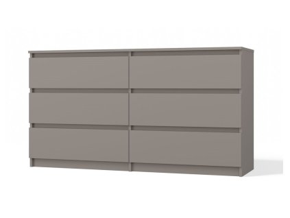 Komoda Malvína M6 140 šedá jíl