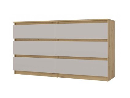 Komoda Malvína M6 140 dub artisan/kašmír
