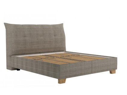 Čalouněná postel Joris 180x200 cm hnědá s úložným prostorem a polohováním