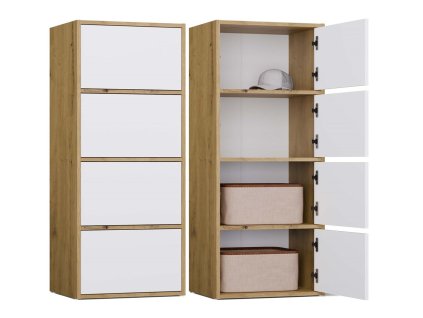 Komoda Almona 4D dub artisan/bílá