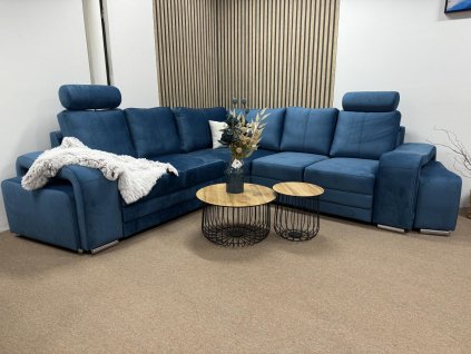 Rohová sedací souprava Endy modrá