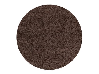 Kusový koberec Life Shaggy 1500 brown kruh (Rozměry koberců 80x80 (průměr) kruh)