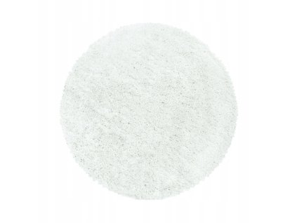 Kusový koberec Fluffy Shaggy 3500 white kruh (Rozměry koberců 80x80 (průměr) kruh)