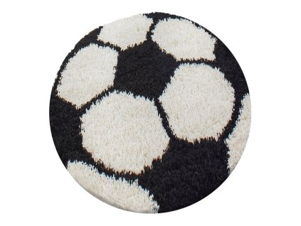 Dětský kusový koberec Fun 6001 black (Rozměry koberců 120x120 (průměr) kruh)