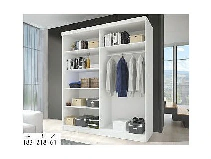 Šatní skříň MULTI 35, 203 cm (M) (Varianta bílá)