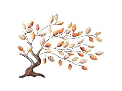 Strom kovový - nástěnná dekorace (Barva Vícebarevná)