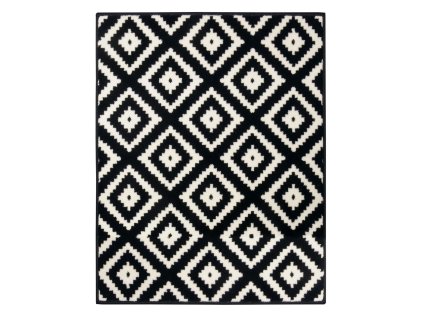Kusový koberec Hamla 105477 Black Cream (Rozměry koberců 80x200)