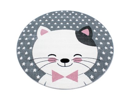 Dětský kusový koberec Kids 550 pink kruh (Rozměry koberců 160x160 (průměr) kruh)