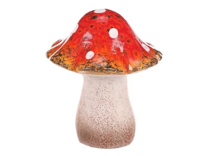 Houba - keramická dekorace, muchomůrka červená (Barva Červená)