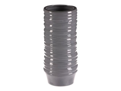 Váza keramická - glazovaná, šedá (Barva Šedá)