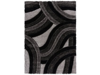 Kusový koberec Indulgence Velvet Carved Grey/Black (Rozměry koberců 120x170)