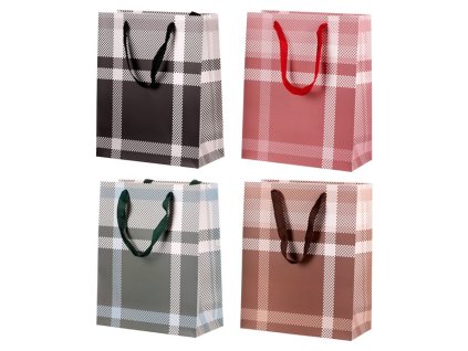 Taška dárková papírová, mix 4 druhů, cena za 1 kus. (Barva Vícebarevná)