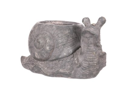 Sova - obal na květiny, magnesium, imitace kamene (Barva Šedá)