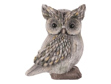 Sova - zahradní dekorace, magnesium (Barva Šedá)
