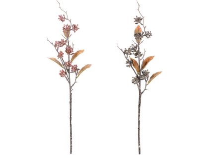 Větev s bobulemi - umělá, mix 2 barev, cena za 1 ks (Barva Modrá)