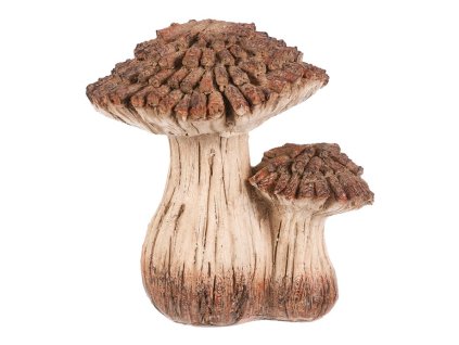 Houba z polyresinu - zahradní dekorace, dvojice, hnědá (Barva Hnědá)