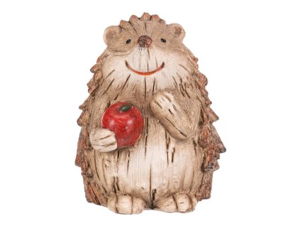 Ježek s jablkem - polyresin, béžovo-hnědý (Barva Hnědá)