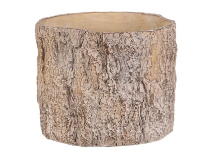 Obal betonový - imitace dřevěné kůry, vel. L, hnědý (Barva Hnědá)