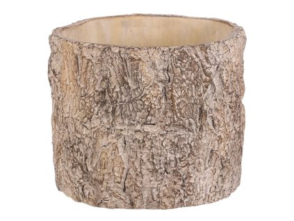 Obal betonový - imitace dřevěné kůry, vel. M, hnědý (Barva Hnědá)