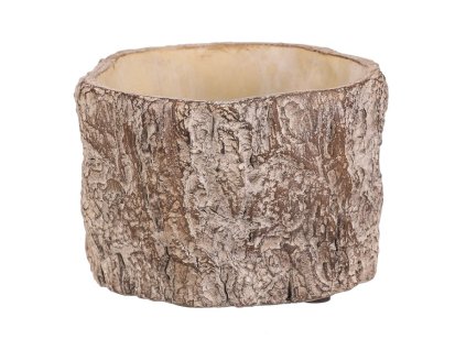 Obal betonový - imitace dřevěné kůry, vel. S, hnědý (Barva Hnědá)