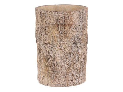 Obal betonový - imitace dřevěné kůry, vel. L, hnědý (Barva Hnědá)