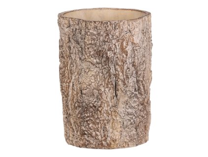Obal betonový - imitace dřevěné kůry, vel. M, hnědý (Barva Hnědá)