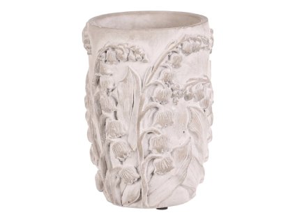 Obal betonový - vzor konvalinek, vel. S, světle šedý (Barva Šedá)