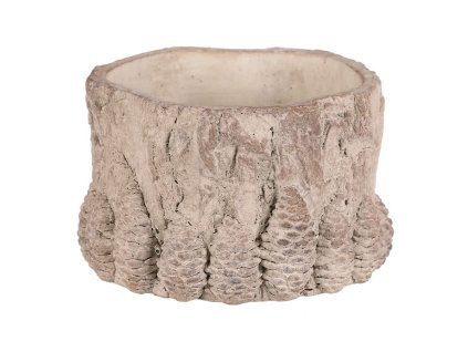 Obal betonový - vzor kůry se šiškami, vel. S, světle šedý (Barva Šedá)