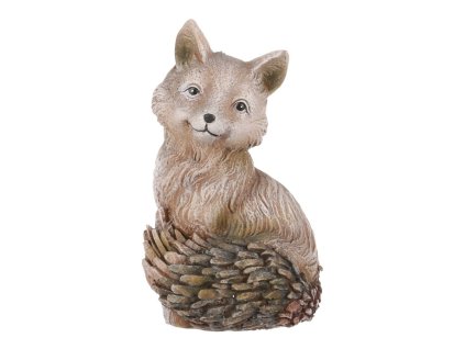 Liška - figurka z polyresinu, vel. S, barva hnědá (Barva Hnědá)