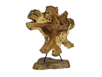 Dřevořezba - abstraktní reliéf, na podstavci (Barva Hnědá)