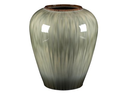Váza keramická - zaoblená, 33 cm, šedá (Barva Šedá)