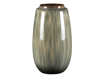 Váza keramická - mírně zaoblená, 38 cm, šedá (Barva Šedá)