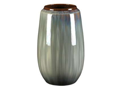 Váza keramická - mírně zaoblená, 31 cm, šedá (Barva Šedá)