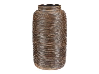 Váza keramická - zaoblená, 30 cm, hnědá (Barva Hnědá)